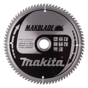 Pjovimo diskas medienai 260X2.3X30mm 5° T80 MAKBLADE