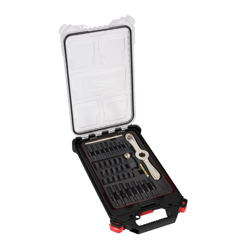 Sriegiklių ir sriegpjovių su rankena komplektas 38vnt Packout lagamine (metriniai) Sriegiklių ir sriegpjovių su rankena komplektas 38vnt Packout lagamine (metriniai) - Image 2