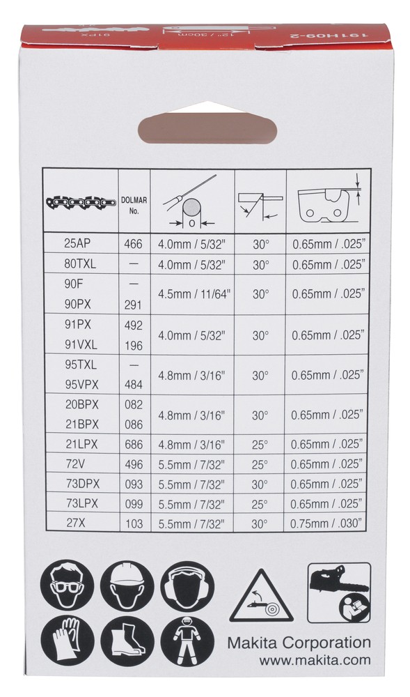 Grandinė 4"/10cm .325" 1.1mm 80TXL Grandinė 4"/10cm .325" 1.1mm 80TXL