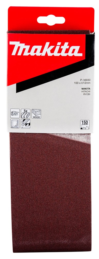 Šlifavimo juosta 100×610 K150 (5vnt.) Šlifavimo juosta 100x610 K150 (5vnt.)