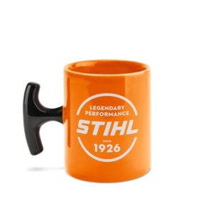 Puodelis STIHL oranžinis (pjūklo starterio formos ąsele)