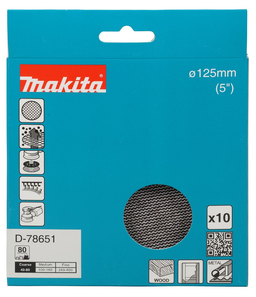 Šlifavimo tinklelis Ø125mm A80 10vnt. Šlifavimo tinklelis Ø125mm A80 10vnt.