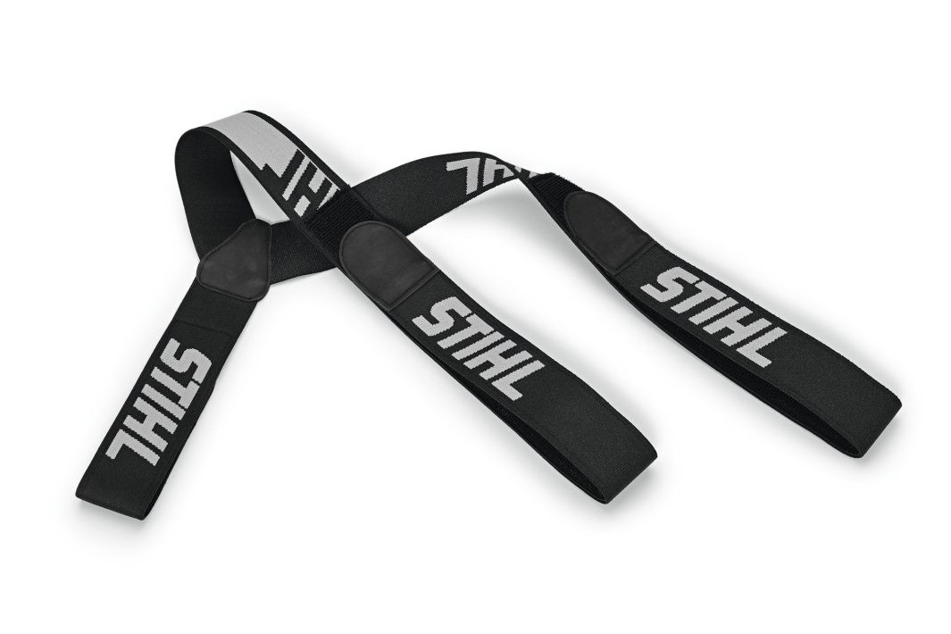 Petnešos juodos STIHL su "Velcro" lipukais Petnešos juodos STIHL su "Velcro" lipukais