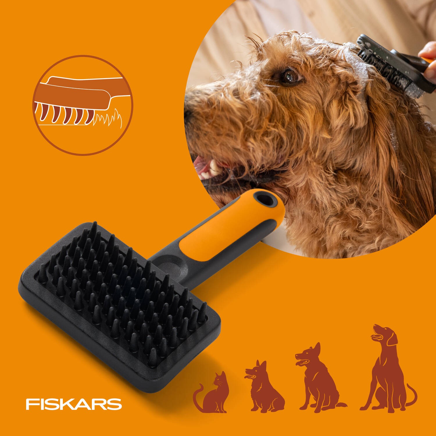 Pet Care silikoninis masažinis šepetys Pet Care silikoninis masažinis šepetys