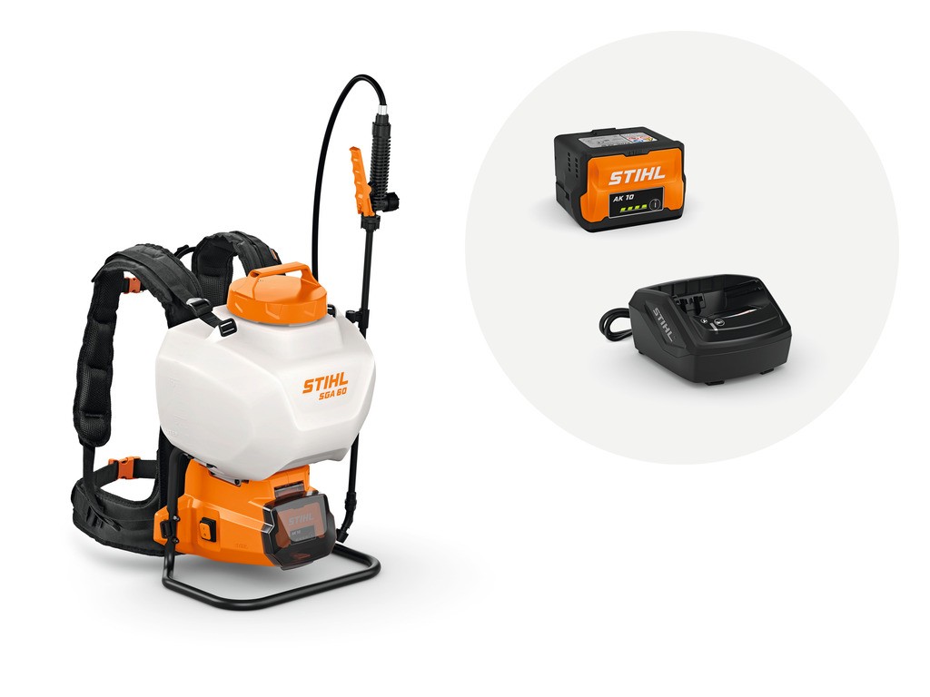 Purkštuvas akumuliatorinis STIHL SGA 60 SET (su AK 10 ir AL 101) Purkštuvas akumuliatorinis STIHL SGA 60 SET (su AK 10 ir AL 101)