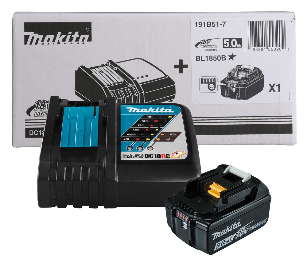 Komplektas LXT PowerPack (kroviklis DC18RC, 1×5,0Ah BL1850B) Makita Komplektas LXT PowerPack (kroviklis DC18RC, 1x5,0Ah BL1850B) Makita - Image 3
