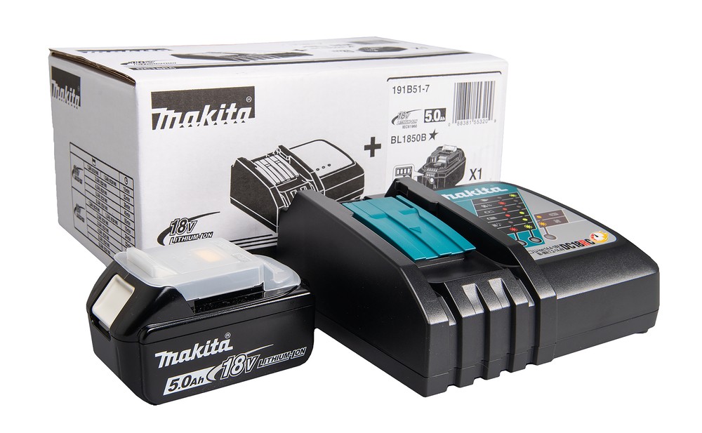 Komplektas LXT PowerPack (kroviklis DC18RC, 1×5,0Ah BL1850B) Makita Komplektas LXT PowerPack (kroviklis DC18RC, 1x5,0Ah BL1850B) Makita - Image 2