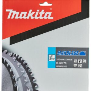 Pjovimo diskas medienai 260X2.3X30mm 5° T40 MAKBLADE