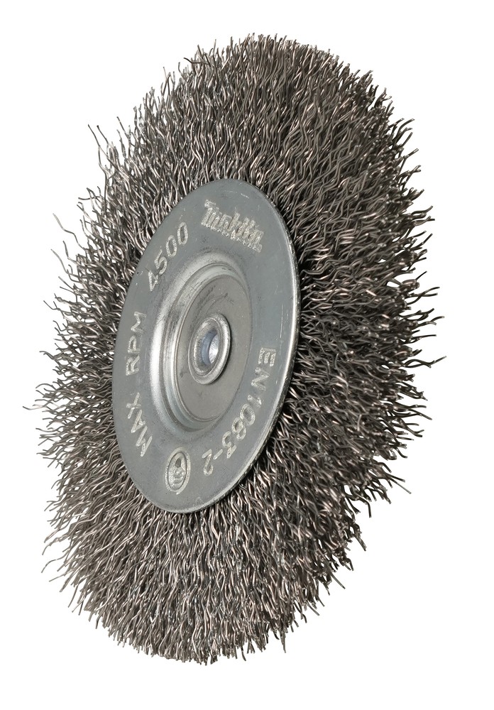 Šepetys vielinis disko formos, 100mm, su 1/4'' šešiakampiu antgaliu Šepetys vielinis disko formos, 100mm, su 1/4'' šešiakampiu antgaliu - Image 3