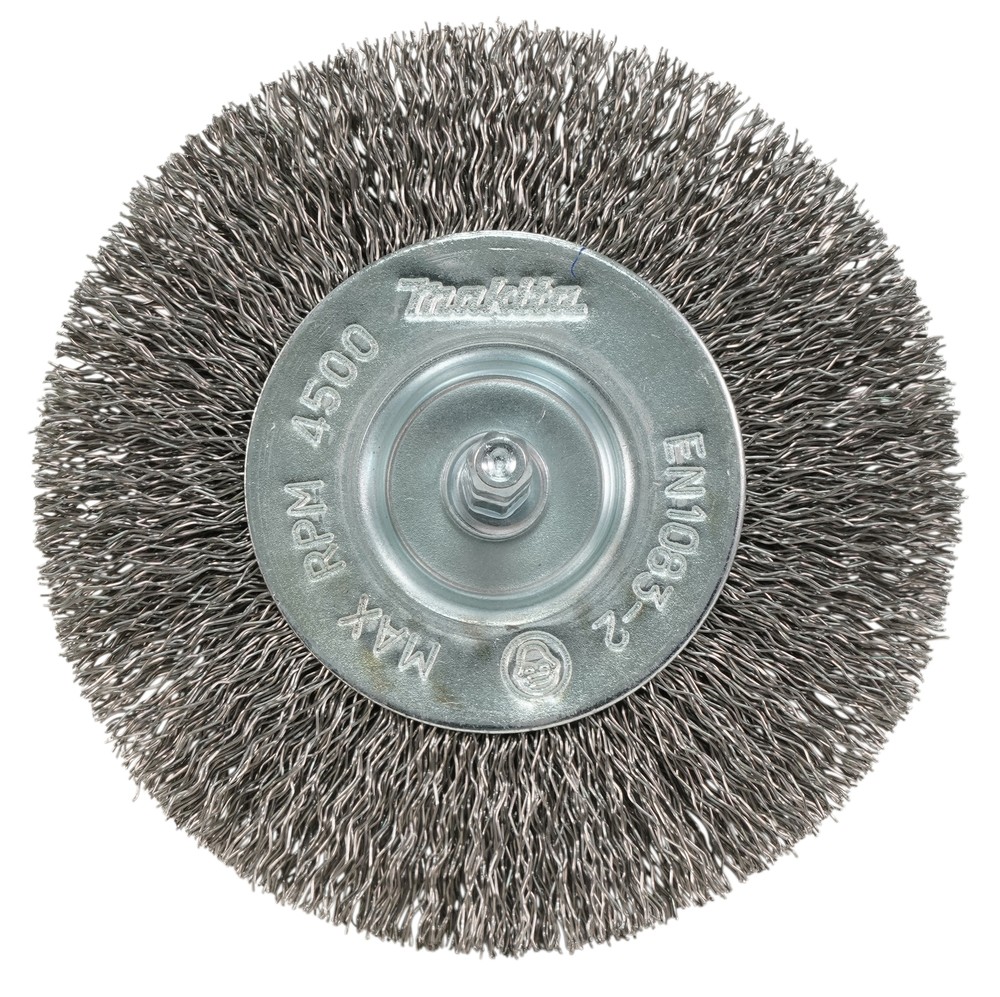 Šepetys vielinis disko formos, 100mm, su 1/4'' šešiakampiu antgaliu Šepetys vielinis disko formos, 100mm, su 1/4'' šešiakampiu antgaliu - Image 4