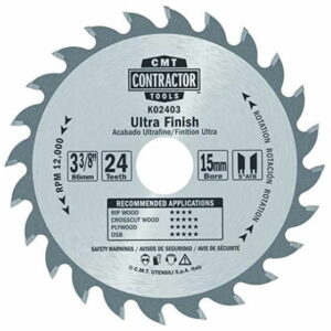 Pjovimo diskas Contractor 85x1,1/15mm Z24, CMT