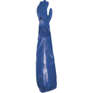 Pirštinės, PVC, su pamušalu, atsparios chemikalams, 62 cm 1 10, Delta Plus