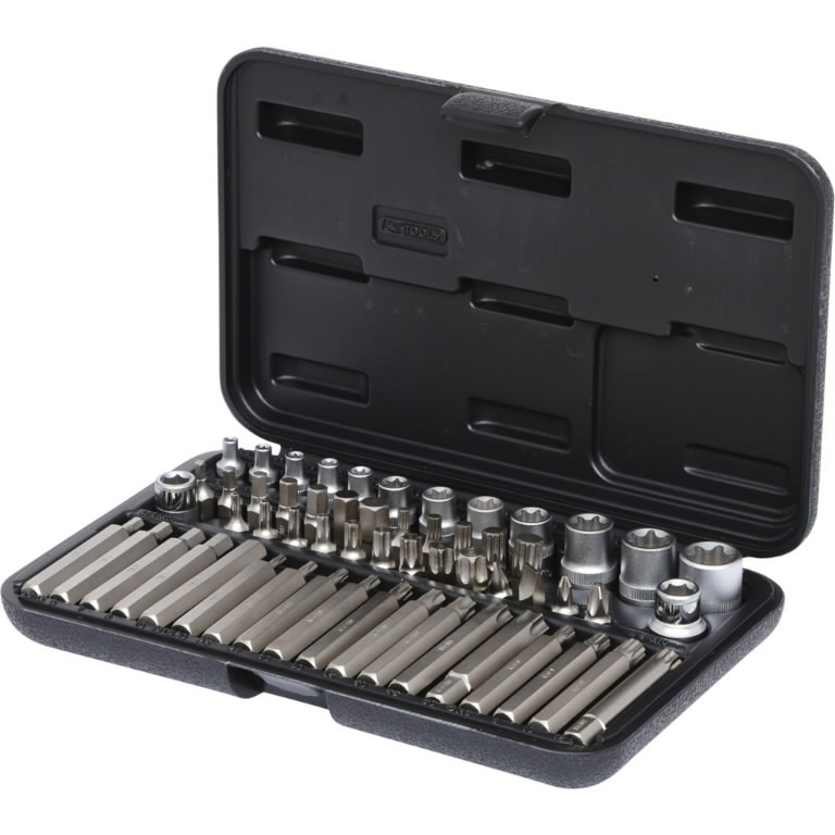 Galvučių ir antgalių komplektas Torx 1/4″,3/8″,1/2″ 57vnt, KS Tools Galvučių ir antgalių komplektas Torx 1/4",3/8",1/2" 57vnt, KS Tools
