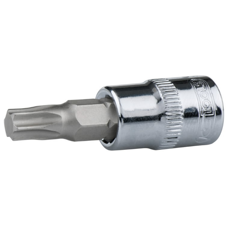 CHROME+ 1/4″ antgalinė galvutė su Torx antgaliu T27, KS Tools CHROME+ 1/4" antgalinė galvutė su Torx antgaliu T27, KS Tools