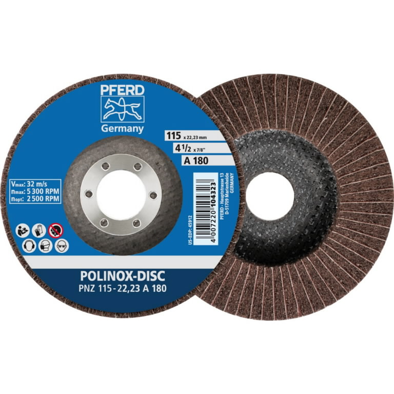 Neaustinis šlif. diskas PNZ Polinox 125×20/22,23mm A100, Pferd Neaustinis šlif. diskas PNZ Polinox 125x20/22,23mm A100, Pferd