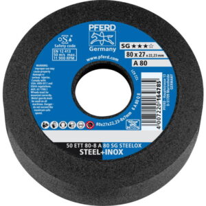 Šlif.puodelis 80x8mm A80 SG STEELOX, Pferd