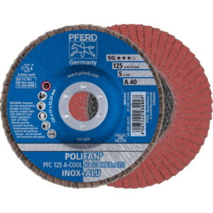 Lapelinis šlifavimo diskas A COOL SG INOX+ALU 125mm P40 PFC, Pferd