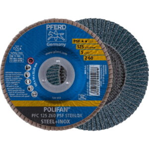 Lapelinis šlifavimo diskas PSF STEELOX 125mm Z60 PFC, Pferd