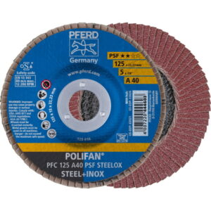 Lapelinis šlifavimo diskas PSF STEELOX 125mm P40 PFC, Pferd