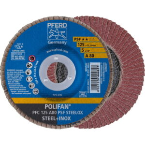 Lapelinis šlifavimo diskas PSF STEELOX 125mm P80 PFC, Pferd