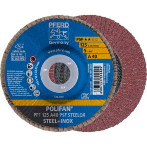 Lapelinis šlifavimo diskas PSF STEELOX 125mm P40 PFF, Pferd