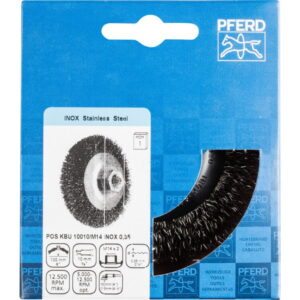 Nuožulnus šepetys KBU Inox 100x10/M14 0,35mm, Pferd