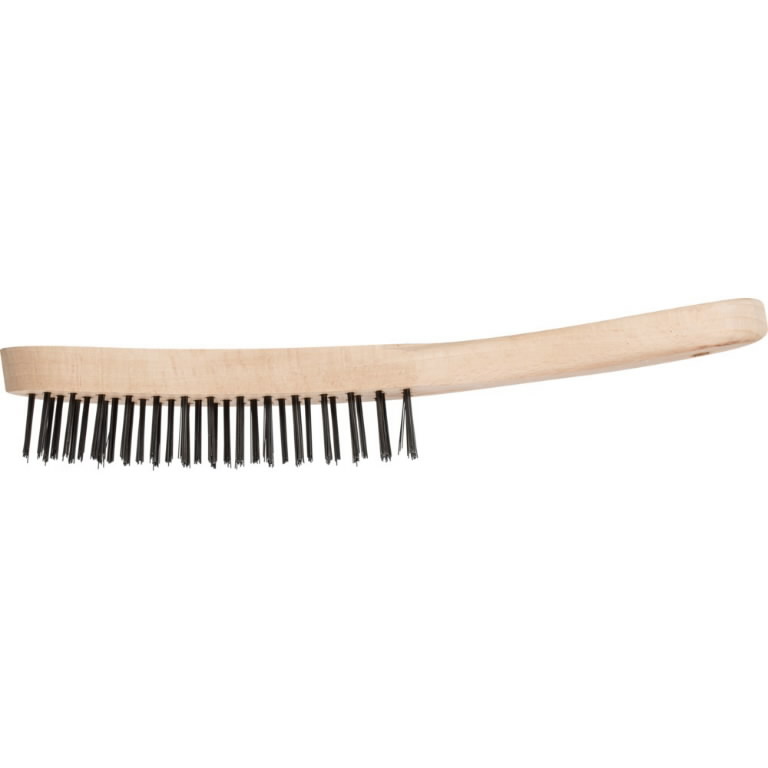 Rankinis vielinis šepetys HBU 30 Steel 3 eilių, medinė ranke 290mm 0,35mm, Pferd Rankinis vielinis šepetys HBU 30 Steel 3 eilių, medinė ranke 290mm 0,35mm, Pferd