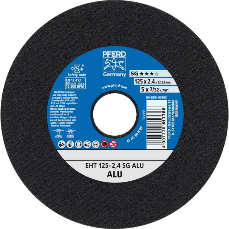 Pjovimo diskas SG Alu 125×2,4mm, Pferd Pjovimo diskas SG Alu 125x2,4mm, Pferd
