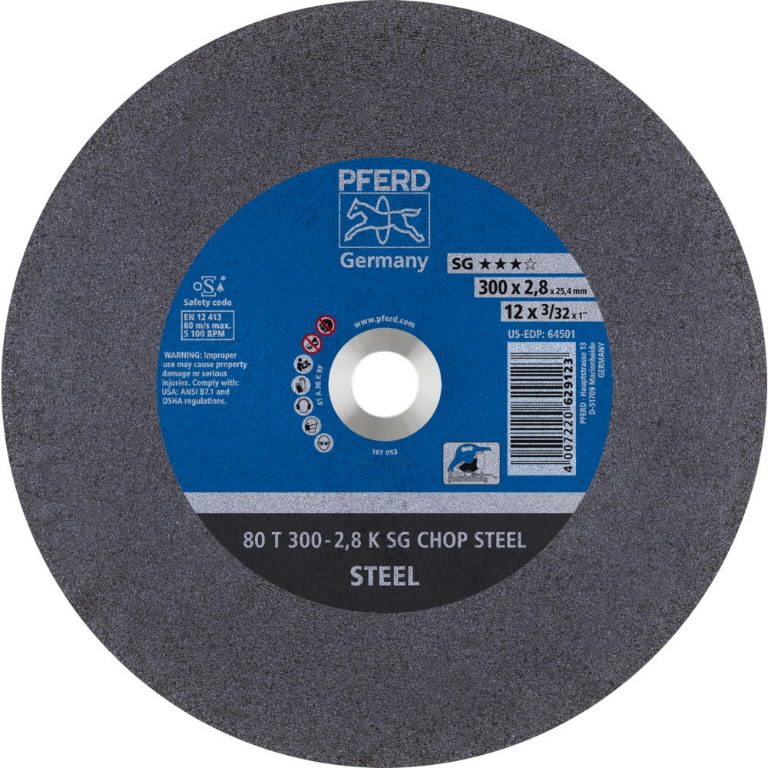Pjovimo diskas SG Chop Steel 300×2,8/25,4mm, Pferd Pjovimo diskas SG Chop Steel 300x2,8/25,4mm, Pferd