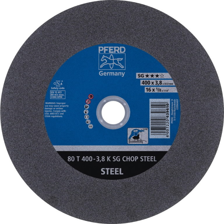 Pjovimo diskas SG Chop Steel 400×3,8/32,0mm, Pferd Pjovimo diskas SG Chop Steel 400x3,8/32,0mm, Pferd