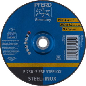 Šlifavimo diskas PSF STEELOX 230x7mm, Pferd