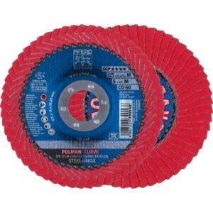 Lapelinis šlifavimo diskas SGP CURVE STEELOX PFR 125mm CO60 125mm CO60 M PFR, Pferd