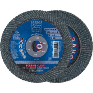 Lapelinis šlifavimo diskas SGP CURVE STEELOX PFR 150mm Z40 L 150mm Z40 L PFR, Pferd