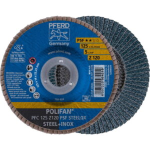 Lapelinis šlifavimo diskas PSF STEELOX 125mm Z120 PFC, Pferd
