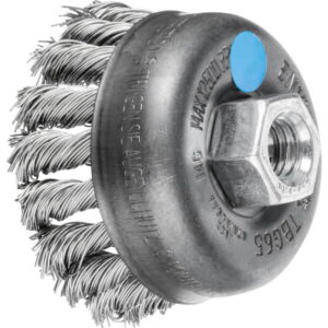 Gaubtas vielinis šepetys TBG Inox 65x22/M14 0,5mm, Pferd
