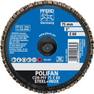 Lapelinis šlifavimo diskas Mini-POLIFAN CDR (ROLOC) 75mm Z80 75mm Z80 PFF, Pferd