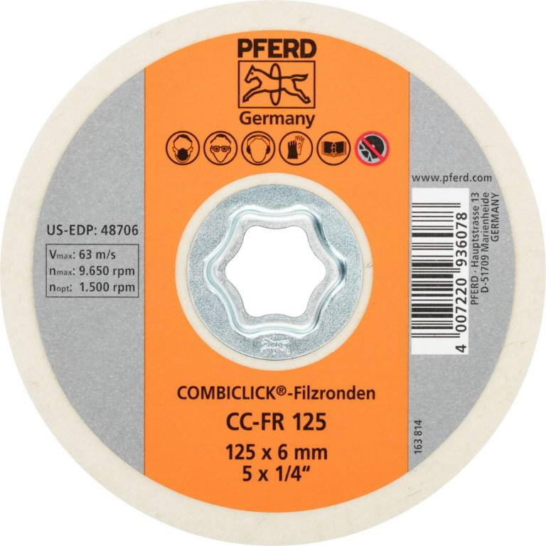 Diskas, veltinis 125mm CC-FR, Pferd Diskas, veltinis 125mm CC-FR, Pferd - Image 3