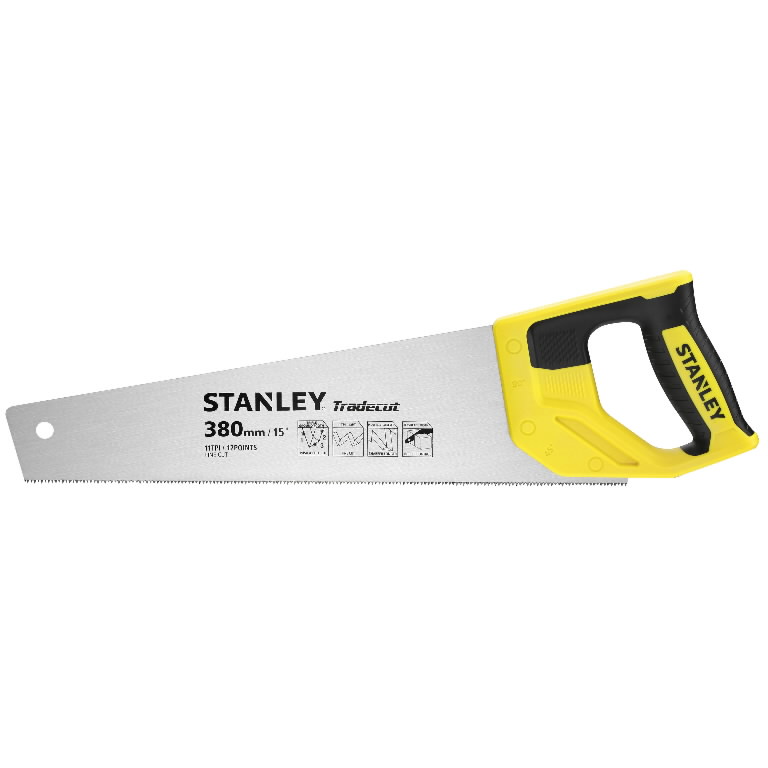 Rankinis pjūklas Tradecut Gen2 380mm 11TPI, Stanley Rankinis pjūklas Tradecut Gen2 380mm 11TPI, Stanley