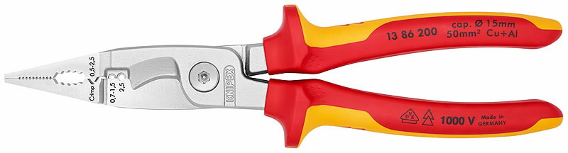 Replės elektrikui VDE 200mm, Knipex Replės elektrikui VDE 200mm, Knipex