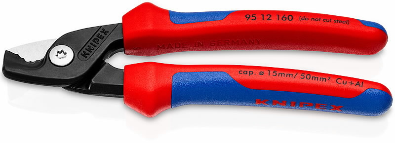 Kabelių kirpimo žirklės StepCut D15mm/50mm2, Knipex Kabelių kirpimo žirklės StepCut D15mm/50mm2, Knipex