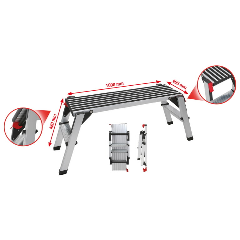 Aliuminio platforma 960x300mm, H480mm, max 150kg, KS Tools Aliuminio platforma 960x300mm, H480mm, max 150kg, KS Tools - Image 3