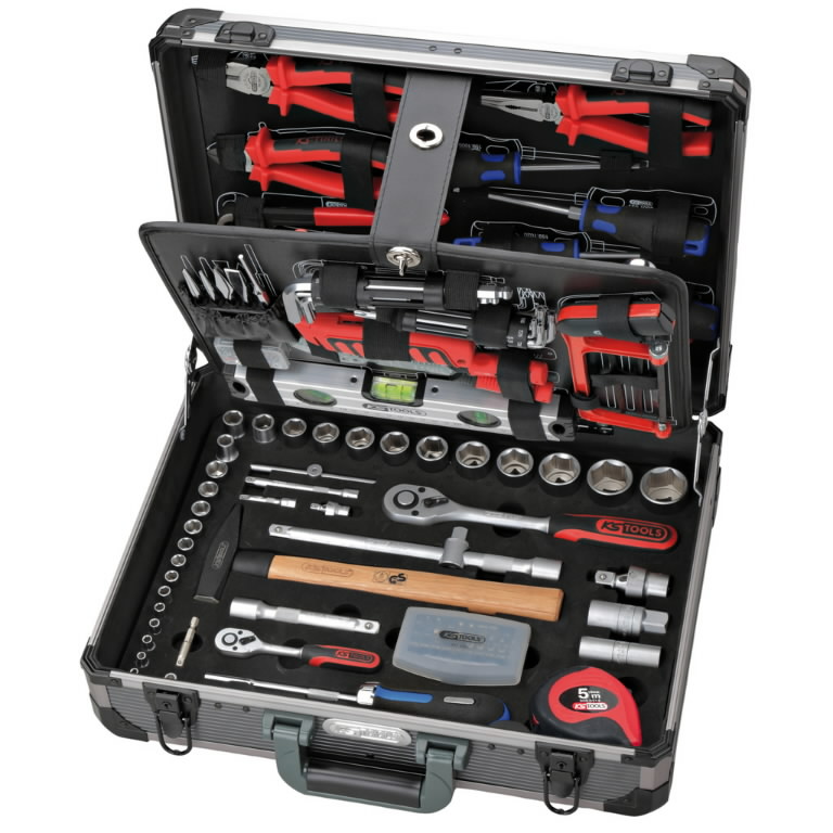 Universalus įrankių komplektas 1/4″+1/2″ 127 vnt, KS Tools Universalus įrankių komplektas 1/4"+1/2" 127 vnt, KS Tools - Image 3