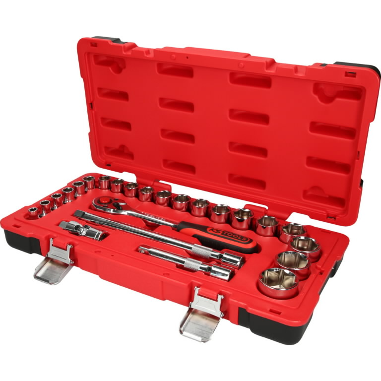 1/2″ CHROME+ galinių raktų komplektas 24pcs, KS Tools 1/2" CHROME+ galinių raktų komplektas 24pcs, KS Tools