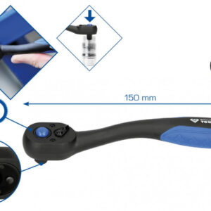 Terkšlė gumuota rankena 1/4", Brilliant Tools