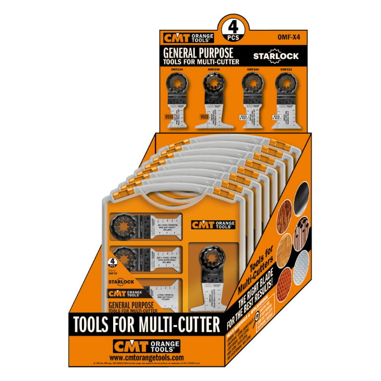Multi-cutter blade set for wood 4-piece STARLOCK, CMT Multi-cutter blade set for wood 4-piece STARLOCK, CMT