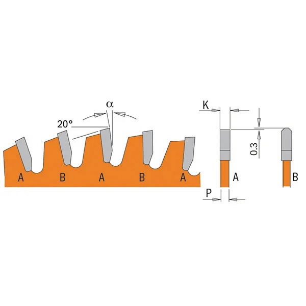 Pjovimo diskas aliuminiui HM 216×2,2/30mm Z64 a-6° ßTCG, CMT Pjovimo diskas aliuminiui HM 216x2,2/30mm Z64 a-6° ßTCG, CMT - Image 3