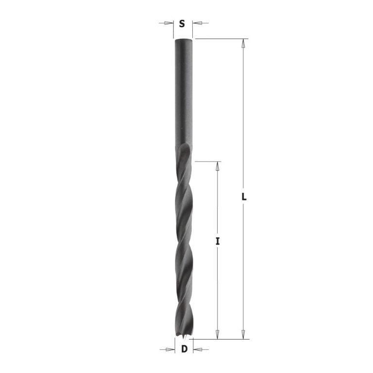 Spiralinis medžio grąžtas HSS Z2 D= 3 X33X61 LH, CMT Spiralinis medžio grąžtas HSS Z2 D= 3 X33X61 LH, CMT