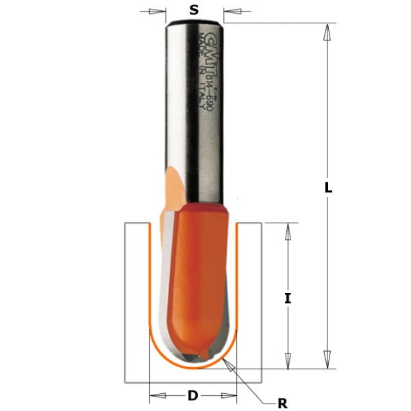 Freza HM S=8 D=19 R=9.5, CMT Freza HM S=8 D=19 R=9.5, CMT