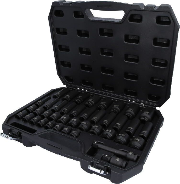 Smūginių galvučių rinkinys 1/2″ ilgos ir trumpos 9-30mm 40pcs, KS Tools Smūginių galvučių rinkinys 1/2" ilgos ir trumpos 9-30mm 40pcs, KS Tools - Image 2