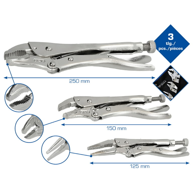 Užspaudėjų rinkinys. 3 vnt., Brilliant Tools Užspaudėjų rinkinys. 3 vnt., Brilliant Tools - Image 3